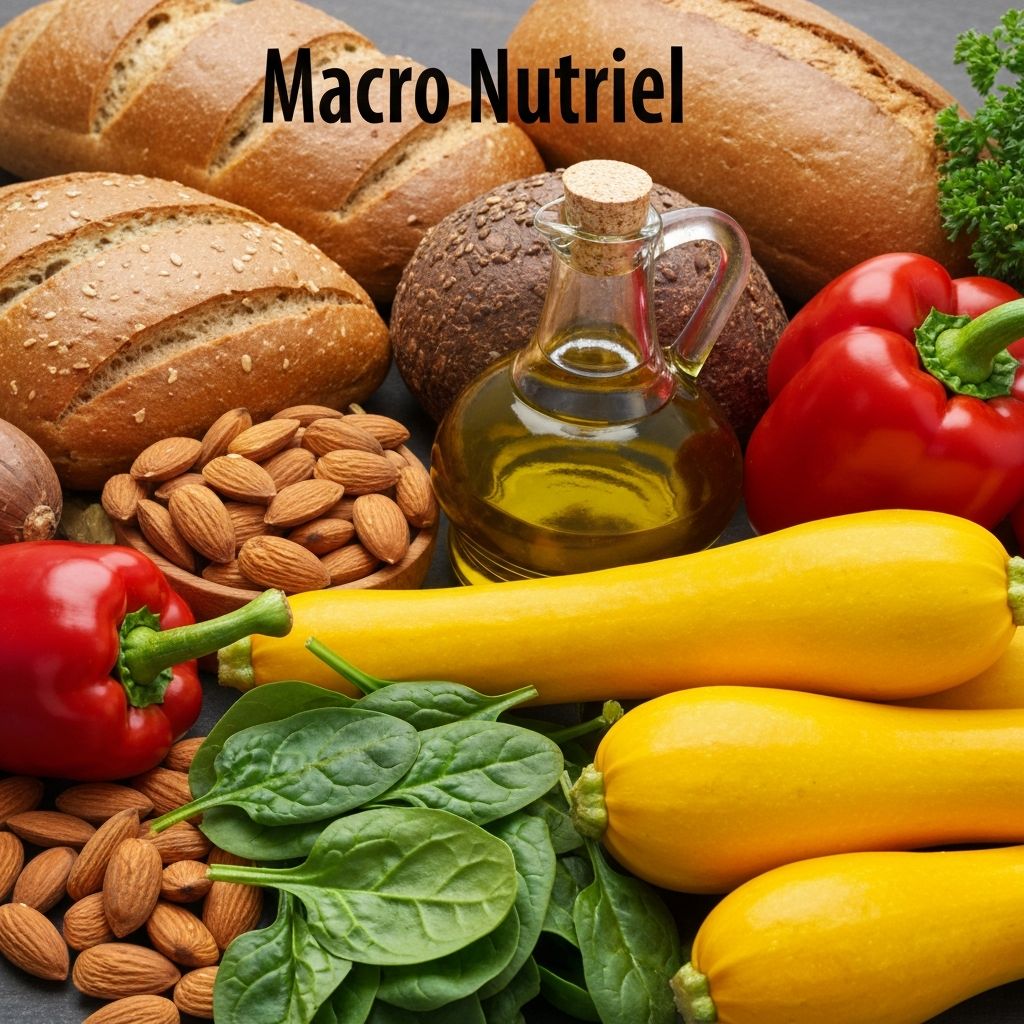 Macronutrients sources displayed